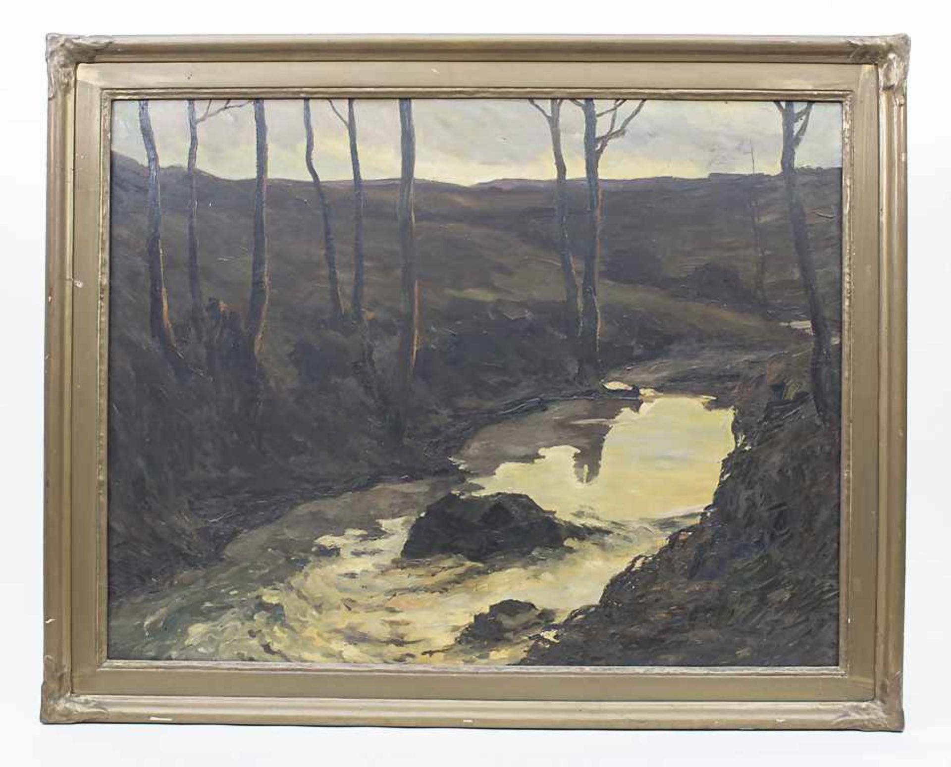 Unbekannter Künstler, 'Landschaft mit Bachlauf' / 'Landscape with Brook' Technik: Öl auf Leinwand, - Bild 2 aus 4