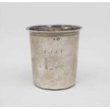 Silberbecher/Silver Cup, Pierre Fournerot, Paris 1833-1838 glatte Form mit profiliertem, leicht