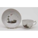 Tasse mit UT mit feiner Landschaftsmalerei / A Cup With Saucer With Landscapes, Ludwigsburg, um