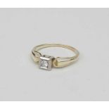 Herrenring mit Diamantsolitär / Man's Ring with Solitaire Material: Gelbgold 585/000 14 Kt