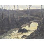 Unbekannter Künstler, 'Landschaft mit Bachlauf' / 'Landscape with Brook' Technik: Öl auf Leinwand,