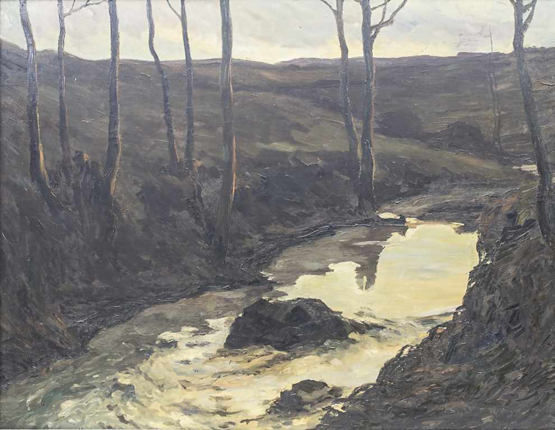 Unbekannter Künstler, 'Landschaft mit Bachlauf' / 'Landscape with Brook' Technik: Öl auf Leinwand,