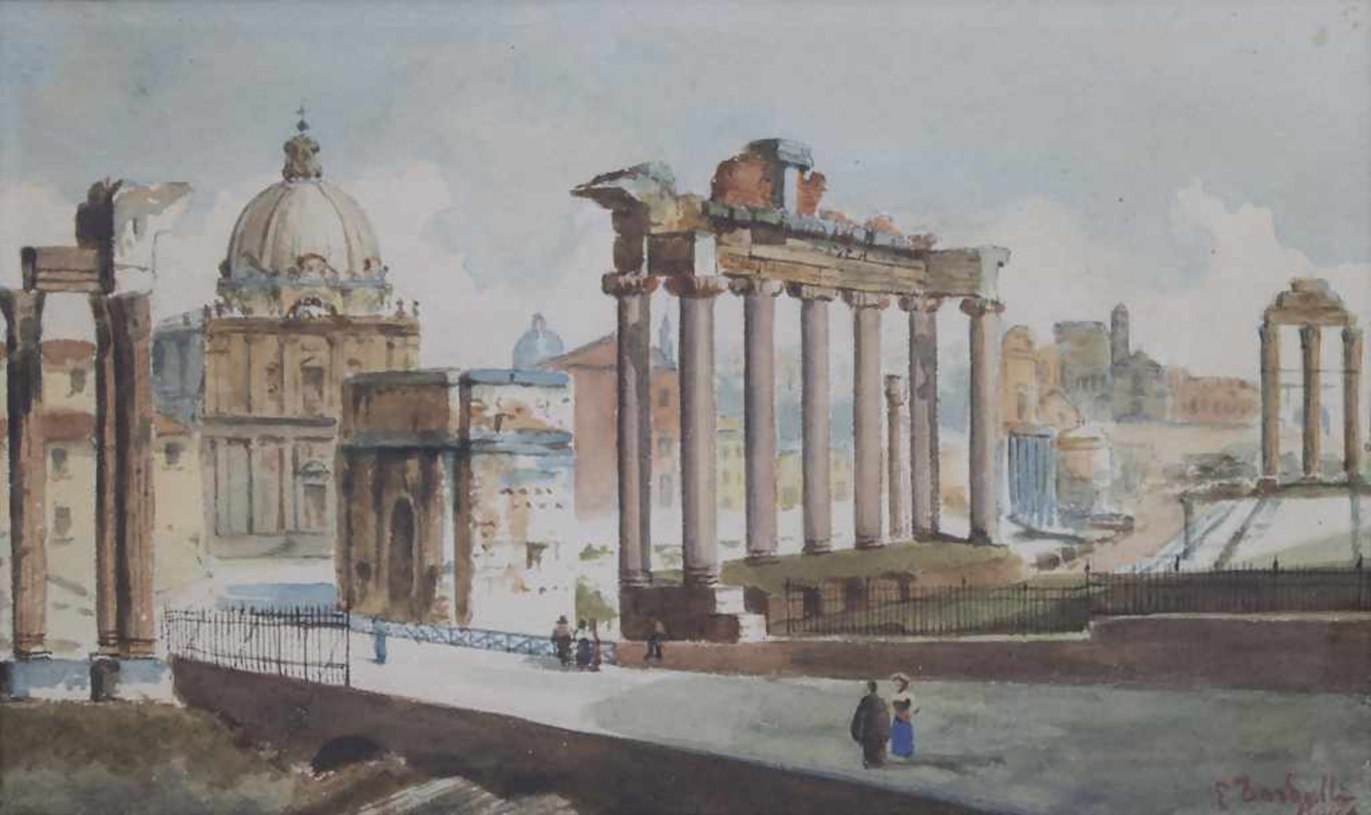 E. Garadelli, Paar Ansichten von Rom / A Pair of Views of Rome dargestellt sind Petersdom und - Bild 3 aus 5