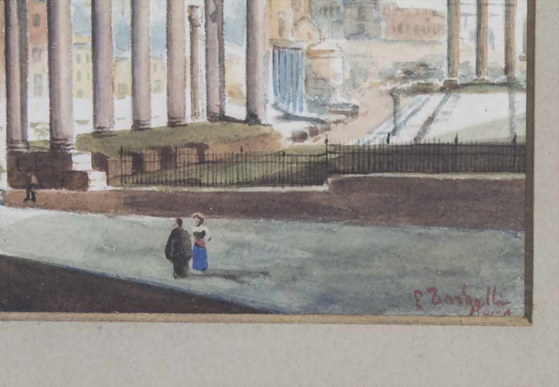 E. Garadelli, Paar Ansichten von Rom / A Pair of Views of Rome dargestellt sind Petersdom und - Bild 4 aus 5