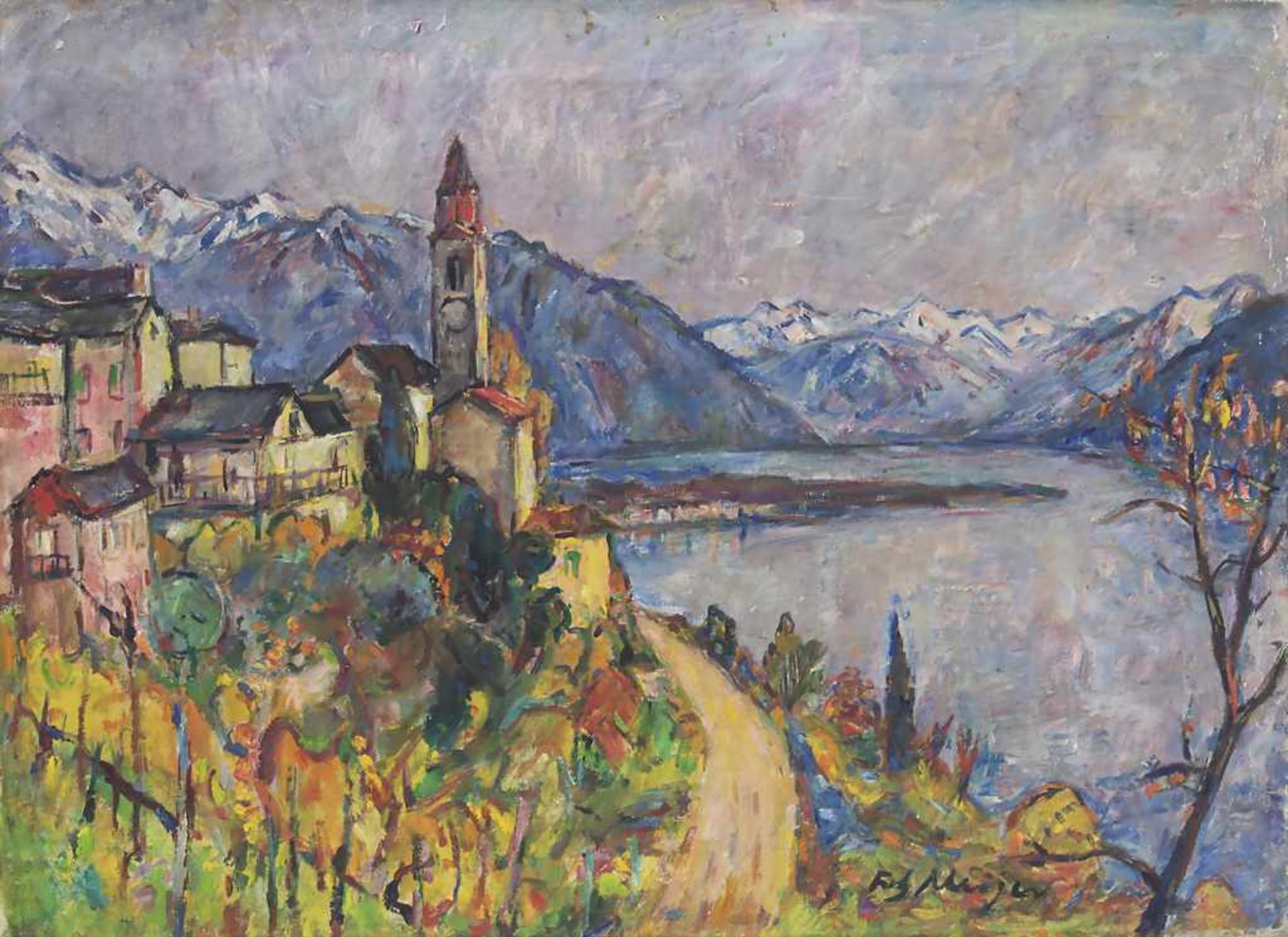 Fritz Meijer (1900-1969), 'Ascona am Lago Maggiore' / 'Ascona - Lago Maggiore' Technik: Öl auf