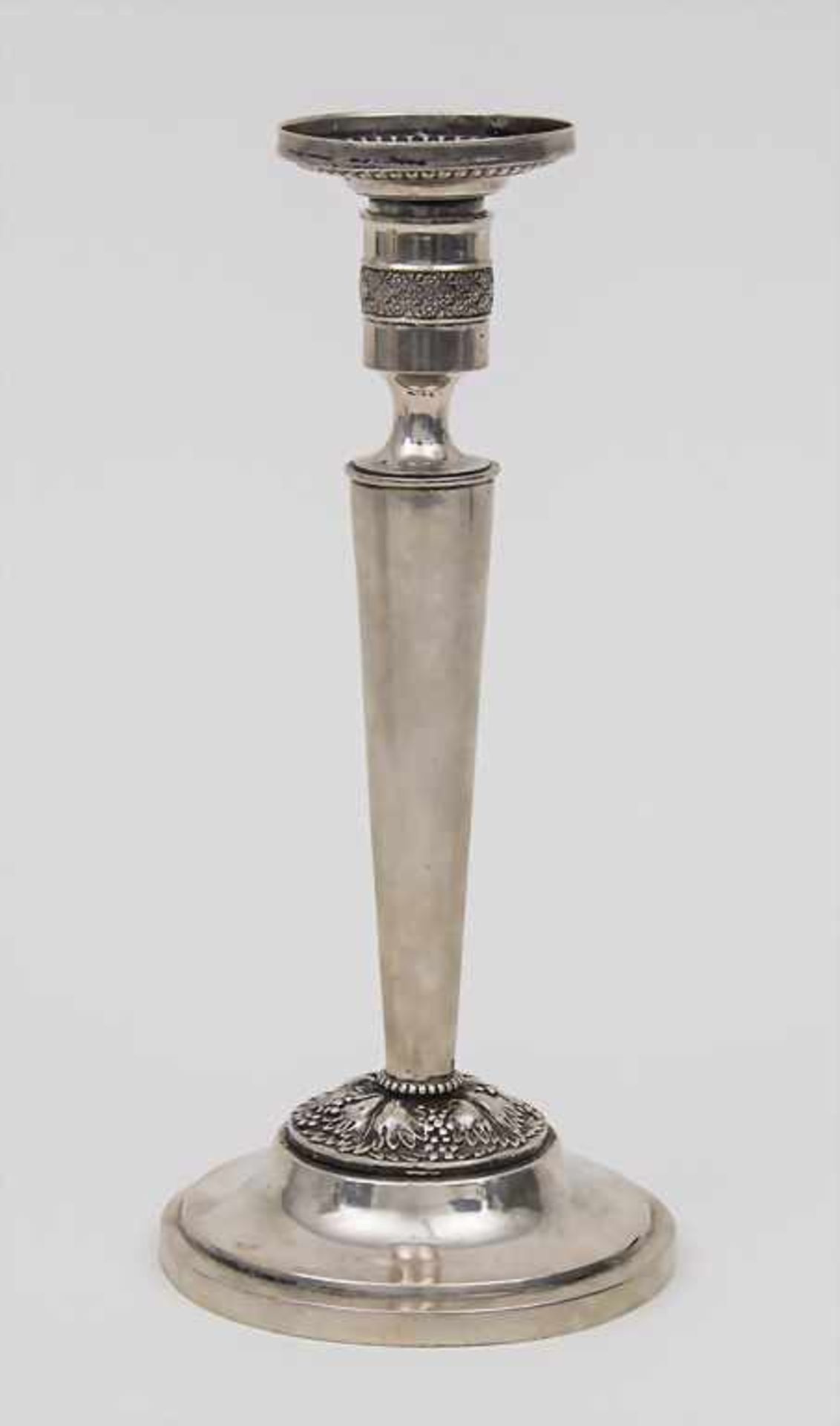 Empire Leuchter / Candle Stick, um 1820 Material: Silber 12 Lot,Punzierung: 12, Meisterpunze CLH,