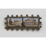 Miniatur-Mosaik-Brosche / A Miniature Mosaic Brooch, Italien, Anfang 20. Jh. länglich rechteckige
