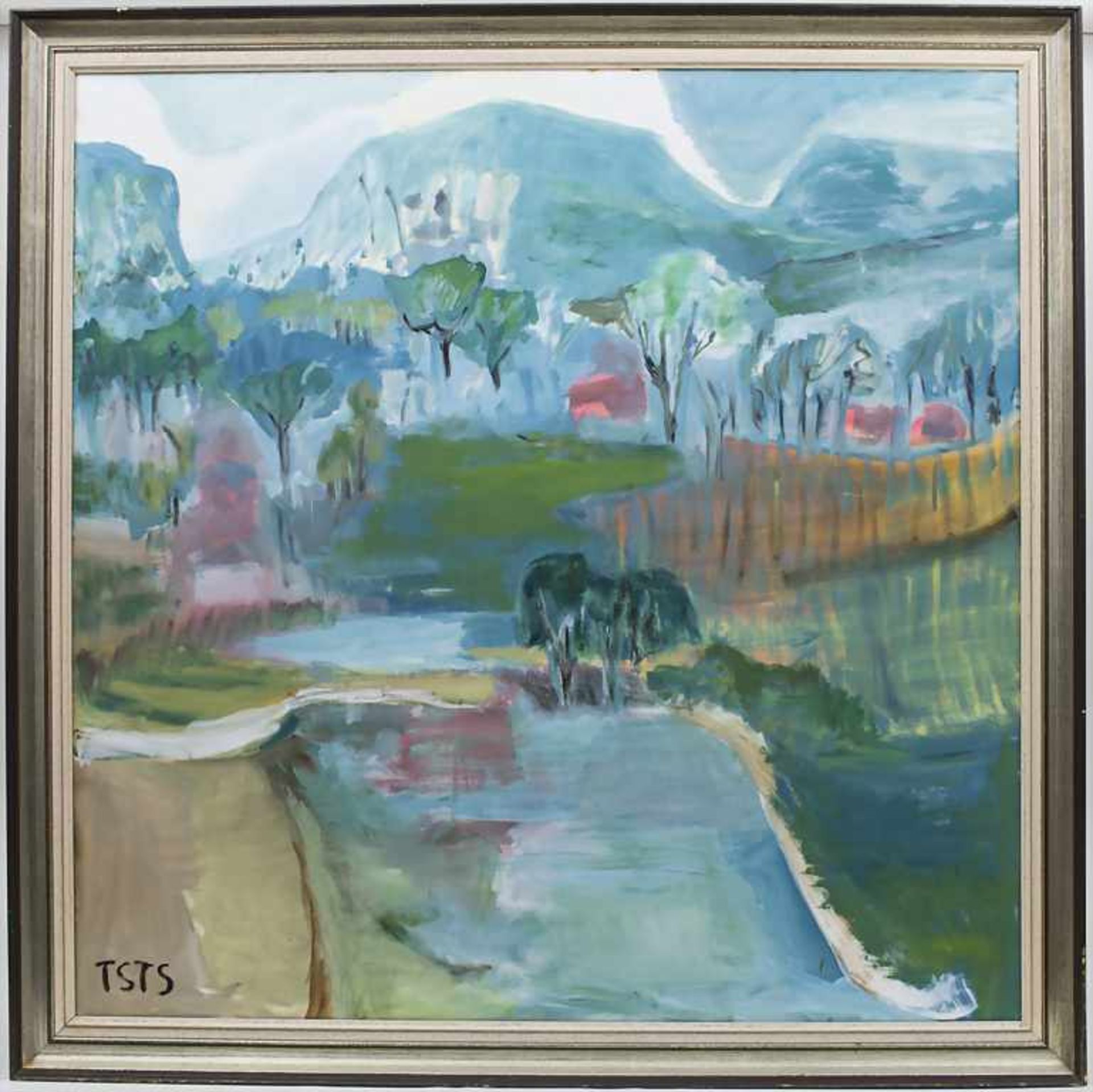 Trude Stolp-Seitz (1913-2004), 'Baumbestandene Hügellandschaft' / 'Hilly Landscape with Trees' - Bild 3 aus 4