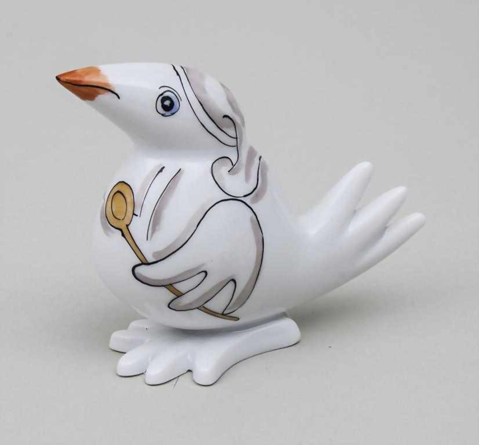 Tierplastik Spaßvogel 'Koch'/ Bird As 'Cook', Meissen, Ende 20. Jh. aus der Serie der Spaßvögel. - Bild 2 aus 3