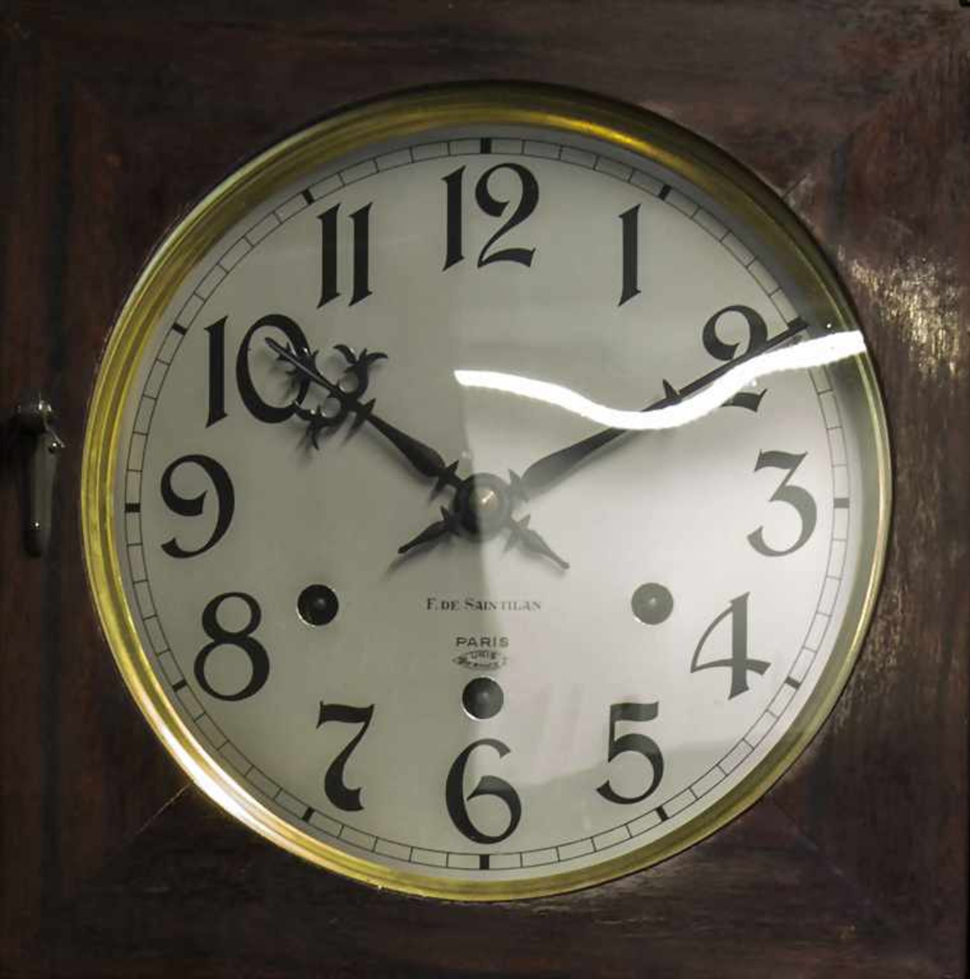 Art Déco Standuhr / Grandfathers Clock, F. de Saintilan Paris/Nancy, um 1930 Gehäuse: Holz furniert, - Bild 2 aus 4