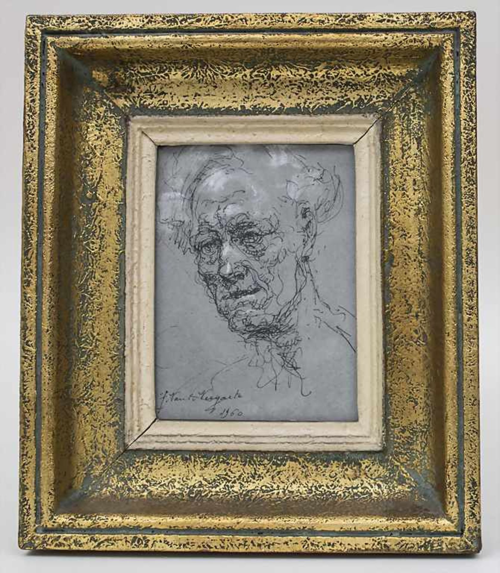 Julien van de Veegaete (1886-1960), 'Herrenporträt' / 'Portrait of an old Man' Technik: - Bild 2 aus 2