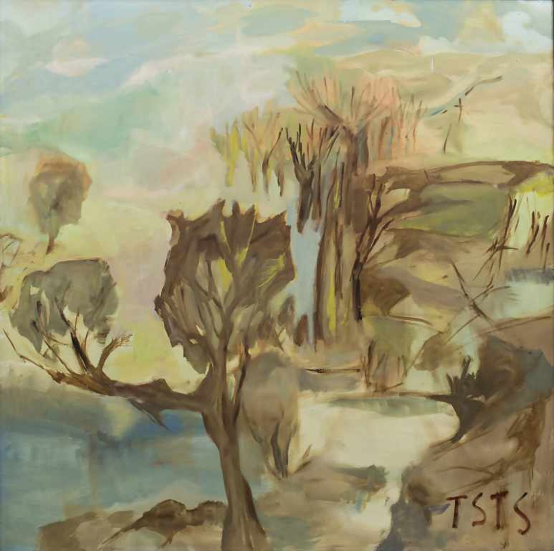Trude Stolp-Seitz (1913-2004), 'Herbstlandschaft' / 'Autumn Landscape' Technik: Öl auf Leinwand,