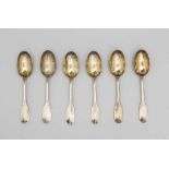 6 Mokkalöffel/6 Demitasse Spoons, Louis Coignet, Paris, 1889-1893 kleine Mokkalöffel, Silber