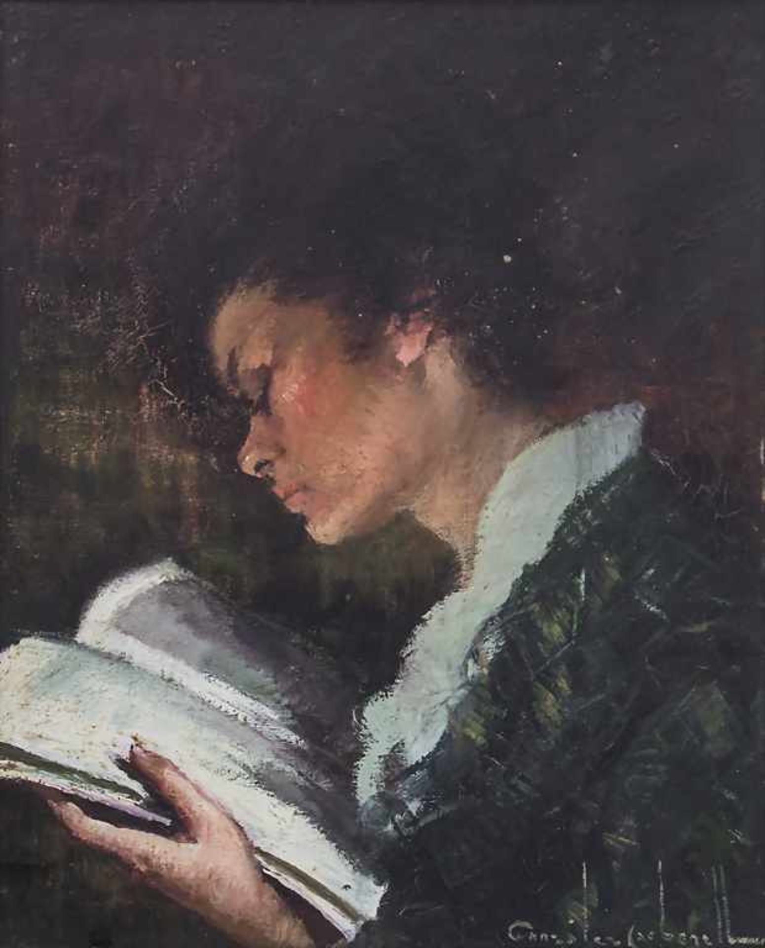 Gonzalez Carbonell (1910-1984) 'Lesende junge Dame' / 'Reading Young Lady' Technik: Öl auf Leinwand,