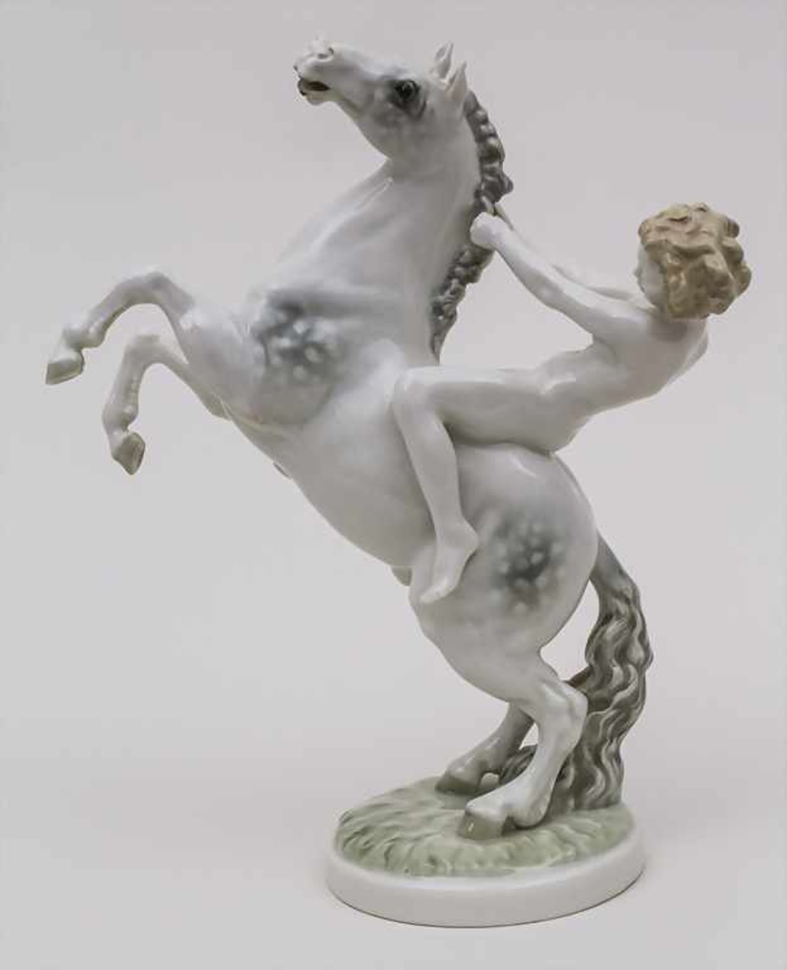 Figurengruppe 'Aufsteigender Schimmel mit Knabe' / 'Ascending Horse', Karl Tutter (1883-1969), - Bild 2 aus 3