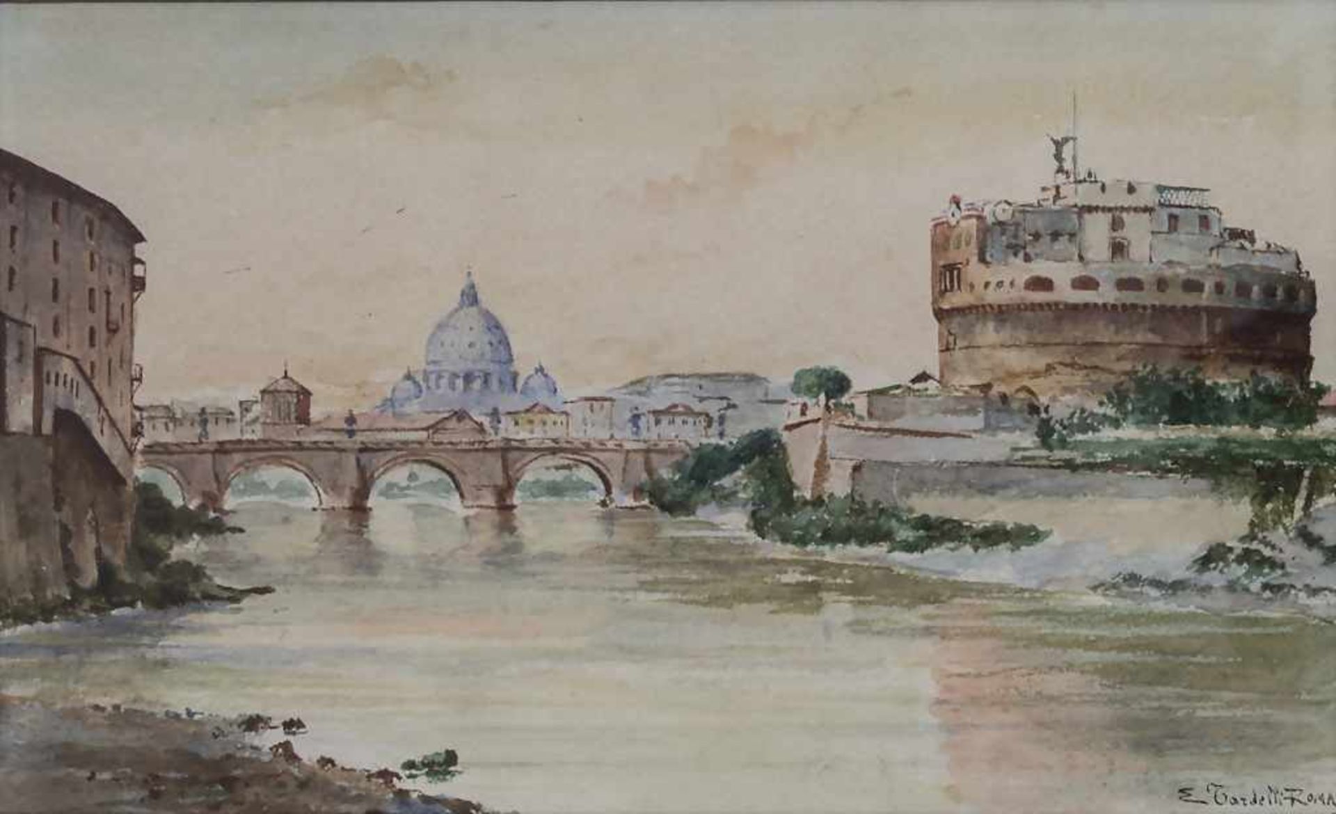 E. Garadelli, Paar Ansichten von Rom / A Pair of Views of Rome dargestellt sind Petersdom und - Bild 2 aus 5