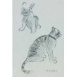 Studie mit Hund und Katze/Study Of A Dog And A Cat, Alfred (Freddy) Defossez (geb. 1932 Paris)