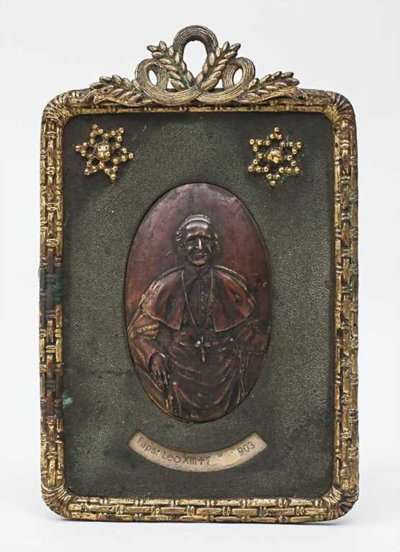 Souvenir-Bild Papst Leo XIII / Souvenir Picture Of Pope Leo XIII, deutsch, um 1905 Material: