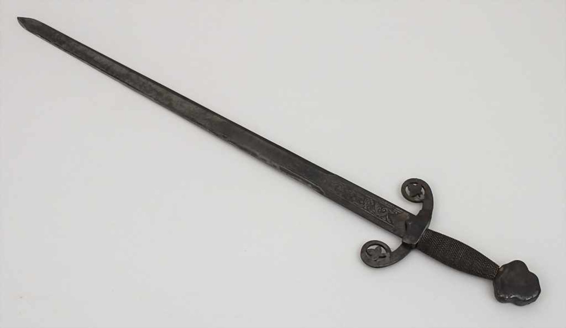 Spanischer Degen, Toledo / A spanish sword, Replik Material: Stahl, mit ziseliertem Blatt, - Image 2 of 2