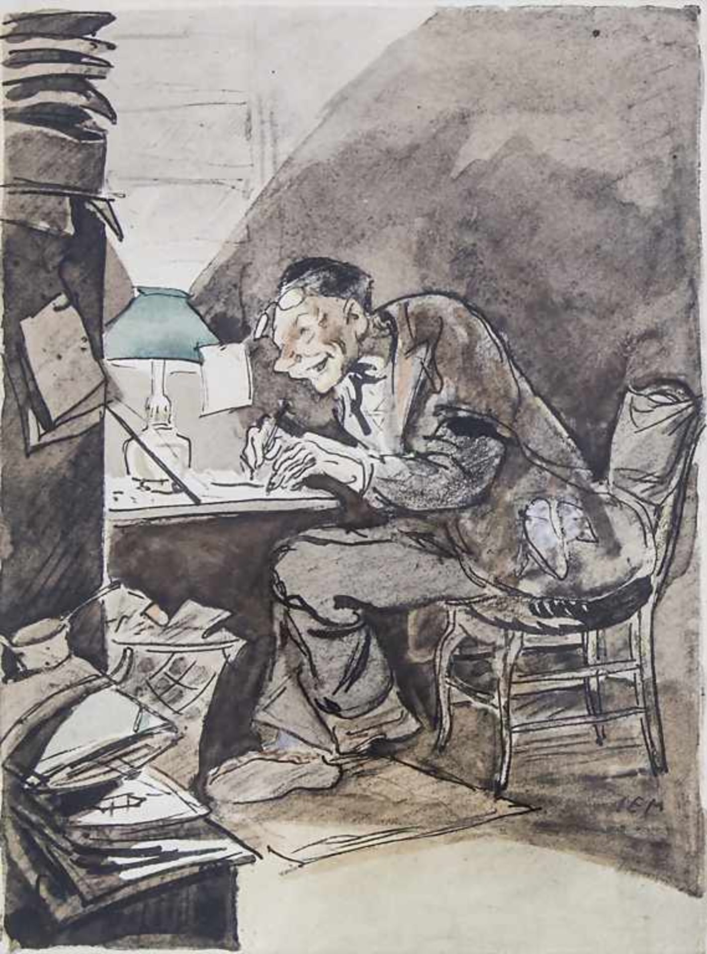 Georges Gursat (1863-1934), Paar Karikaturen / A pair of caricatures Technik: Aquarell auf Papier, - Bild 2 aus 3
