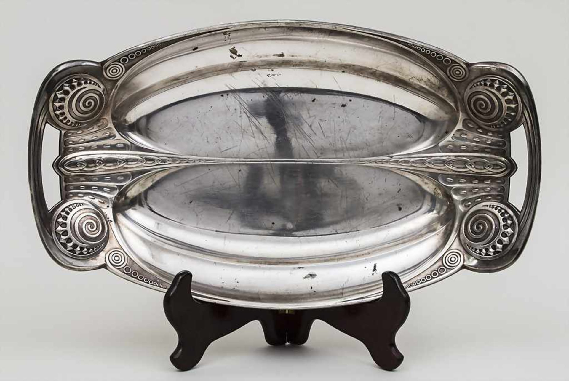 Jugendstil Schale mit Handhaben / An Art Nouveau bowl with handles, WMF, Geislingen, um 1910