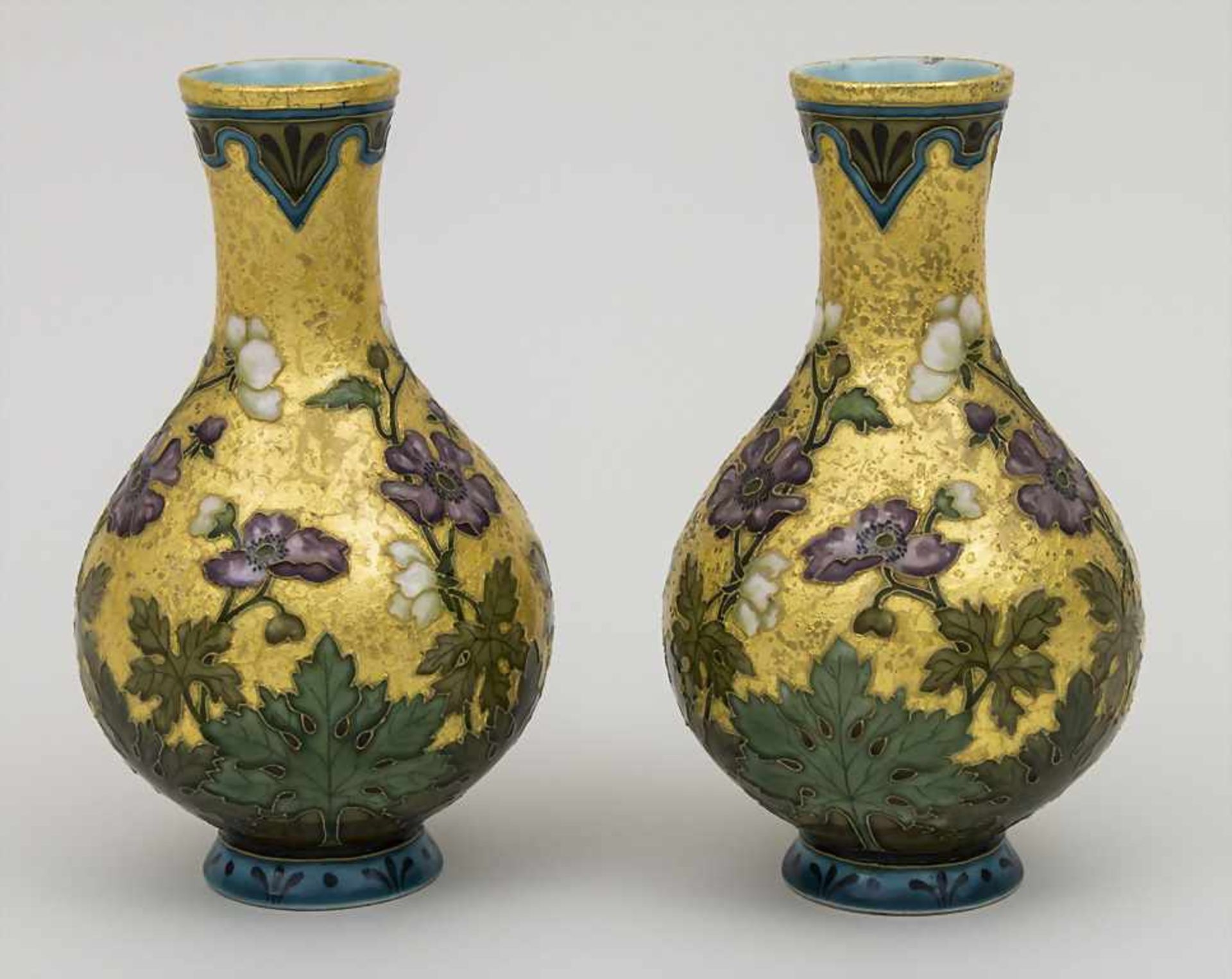 Paar Jugendstil Vasen / A pair of Art Nouveau vases, Paul Milet, Sèvres, Frankreich, um 1905 - Bild 2 aus 3