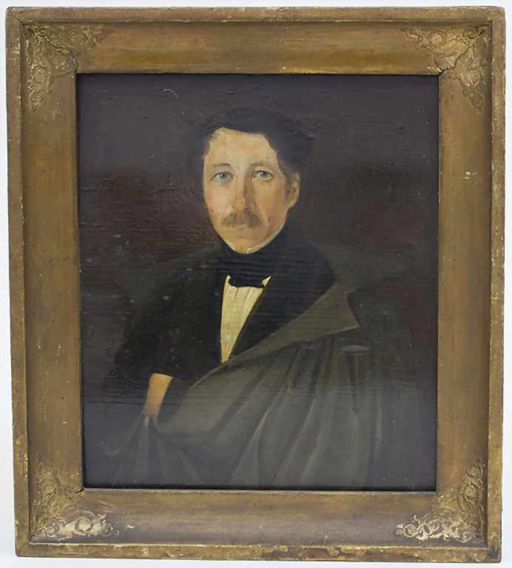 Unbekannter Künstler, Biedermeier-Herrenporträt / A Biedermeier gentleman's portrait Technik: Öl auf - Bild 2 aus 3