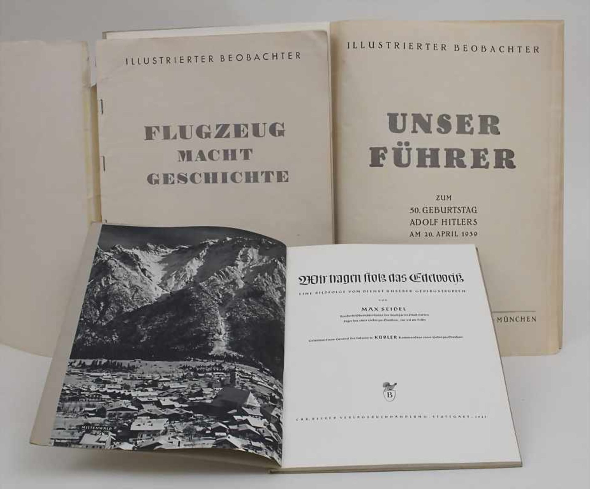 Konvolut 2 Hefte 'Illustrierter Beobachter' und 1 Bildband, 3. Reich Konvolut: bestehend aus 1x '