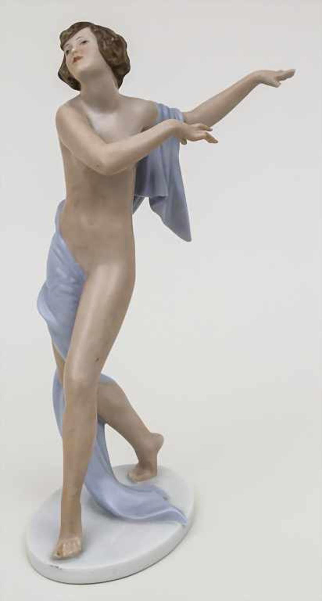 Tänzerin / A dancer, Gustav Oppel, Rosenthal, um 1943 Material: Porzellan, polychrom staffiert, - Image 2 of 6