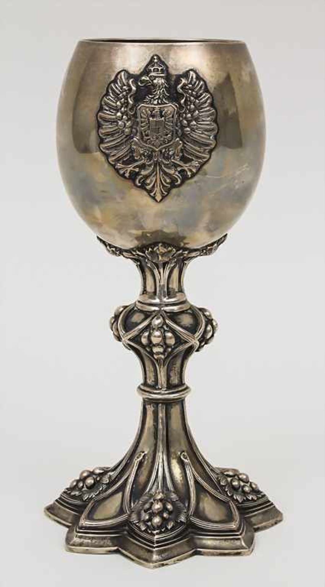 2 Silberpokale / 2 silver goblets, um 1880-1911 Lot: bestehend aus 1 Historismus-Pokal ' - Bild 5 aus 5