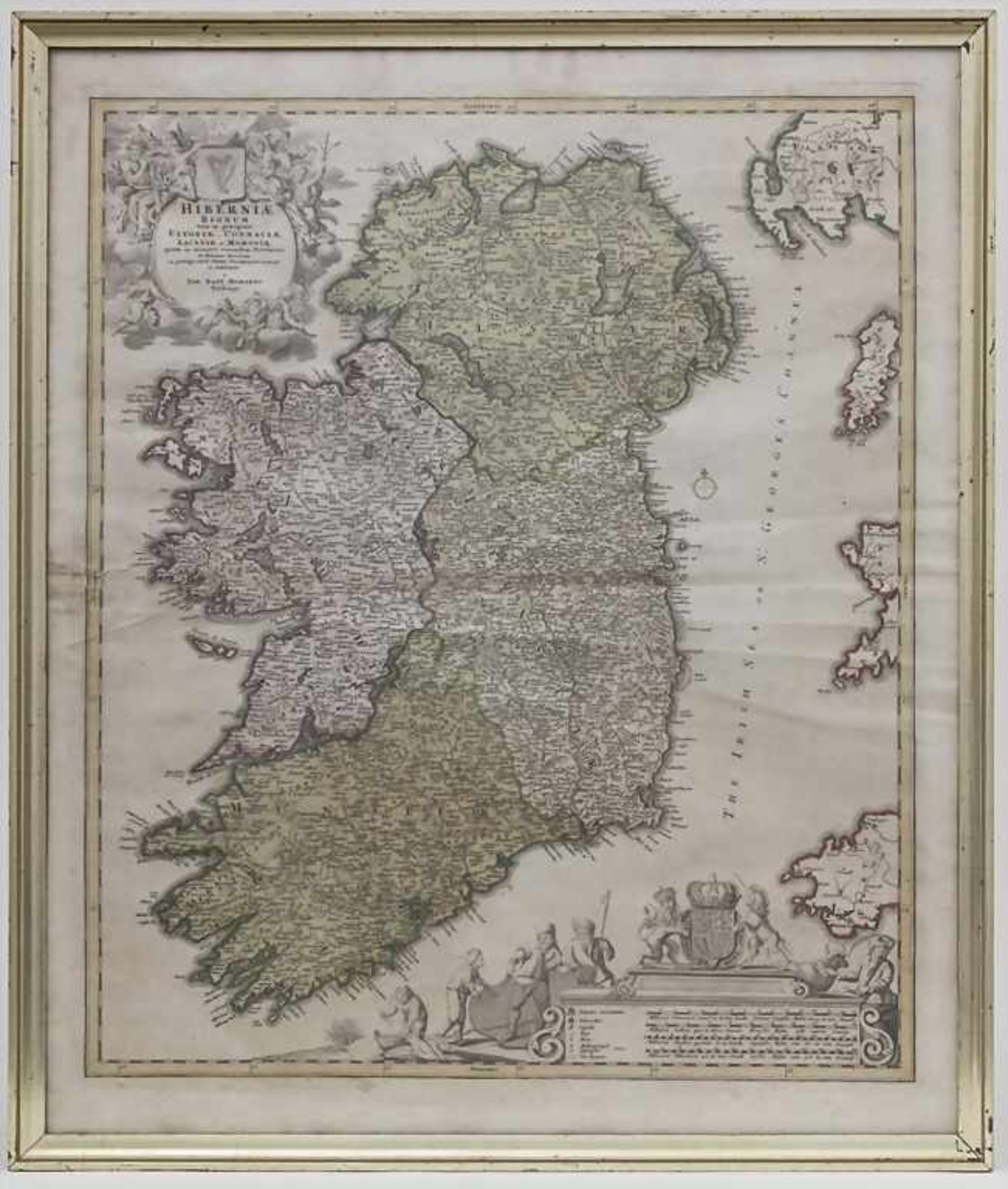 Johann Baptista Homann (1664-1724), 'Historische Karte Irlands' / A historical map of Ireland - Bild 2 aus 2