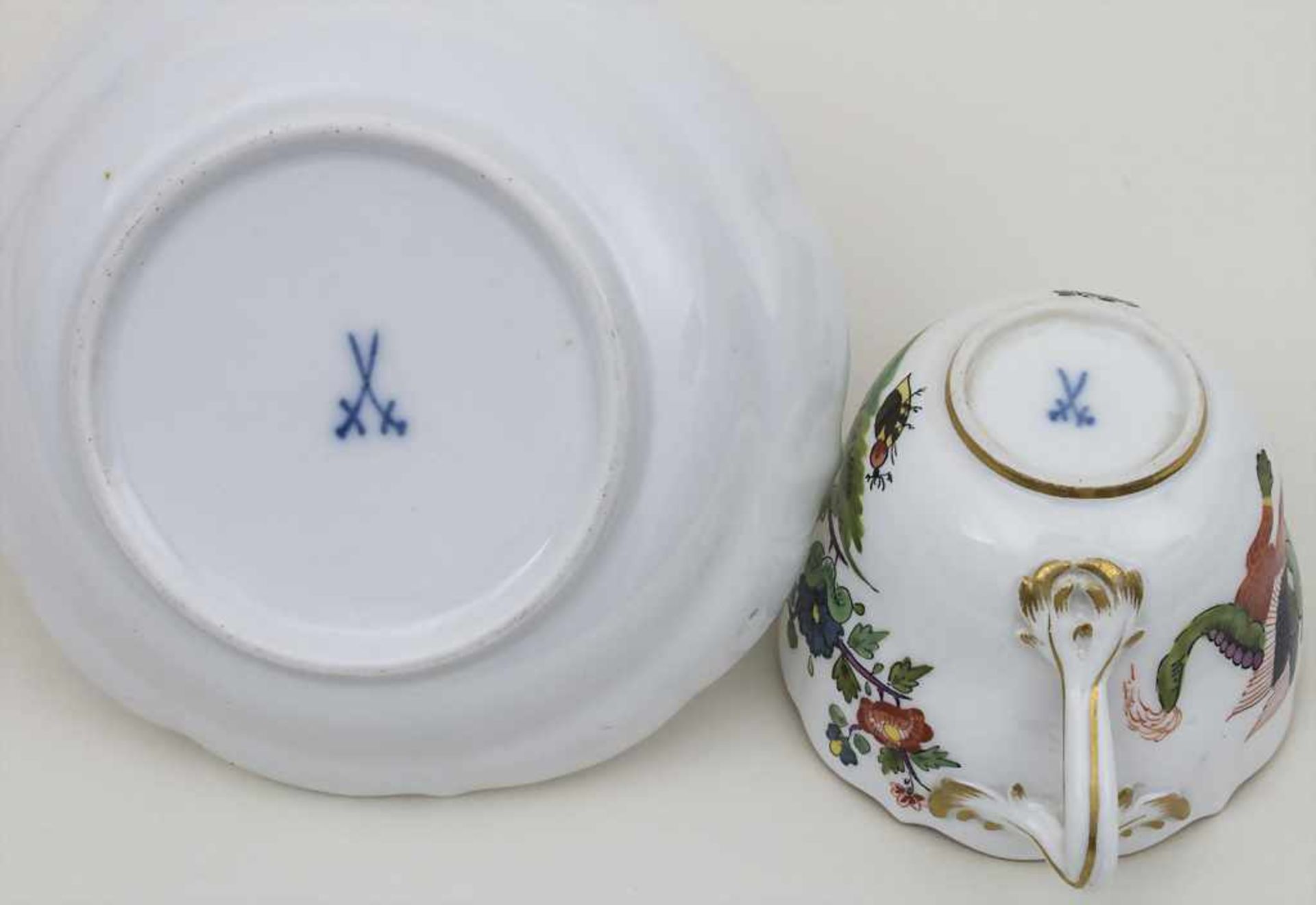 Mokkatasse mit Untertasse 'Koreanischer Löwe' und Schmetterling / A demitasse and saucer with ' - Bild 3 aus 3