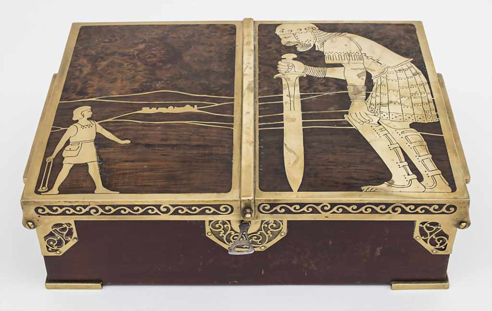 Schatulle 'David & Goliath' / A casket 'David & Goliath', Erhard & Söhne, um 1910 Material: Holz mit