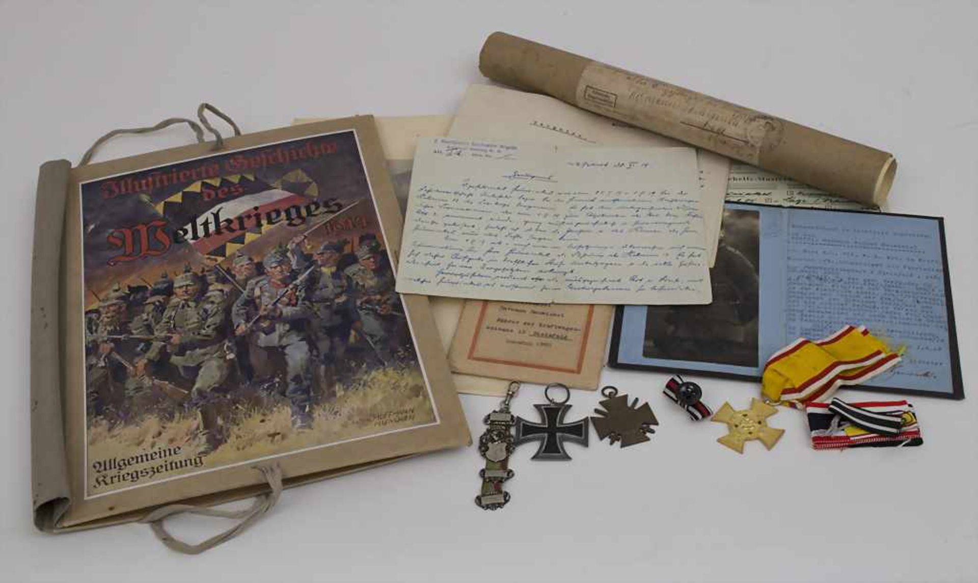 Militärpass u.a. Dokumente Vizefeldwebel / A military pass and more documents, staff sergeant, 1. WK