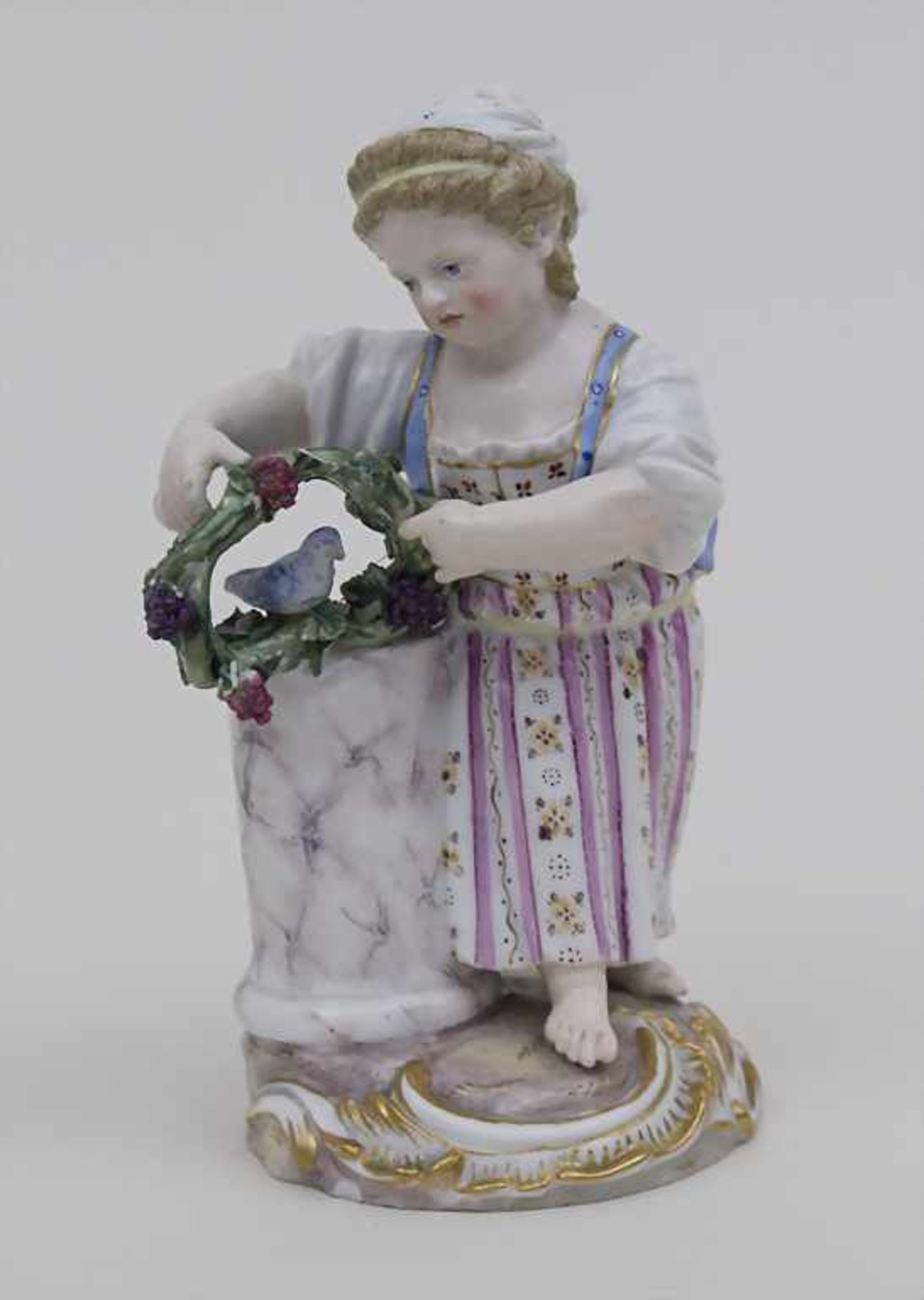 Gärtnerkind 'Mädchen mit Taube' / A gardener's child 'girl with pigeon', Meissen, Mitte 19. Jh.