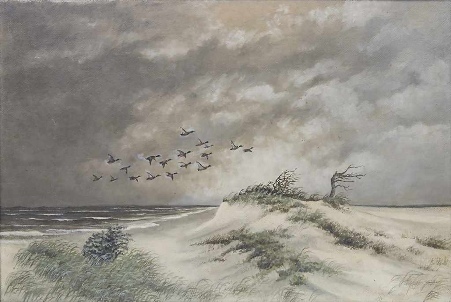 Monogrammist 'LW', 'Dünenlandschaft mit Wildenten' / 'A dune landscape with wild ducks' Technik:
