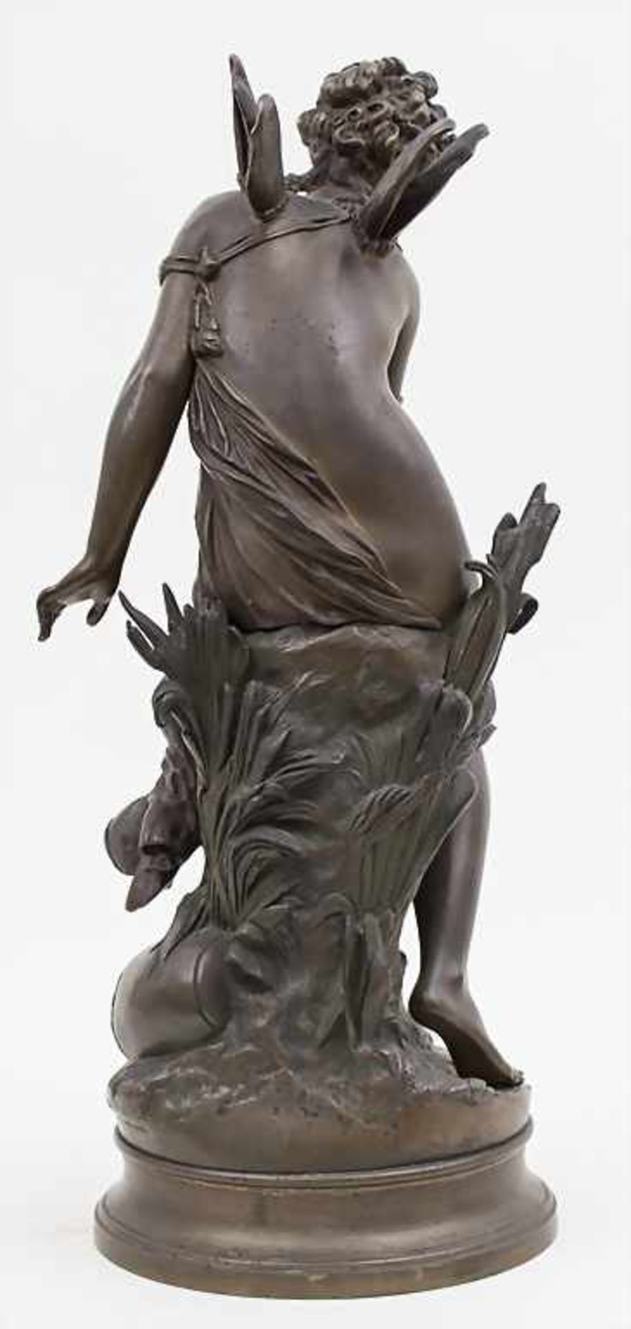 Mathurin Moreau (1822-1912), 'Ondine' Technik: Bronze, patiniert, auf Rundsockel montiert, Signatur: - Bild 2 aus 6