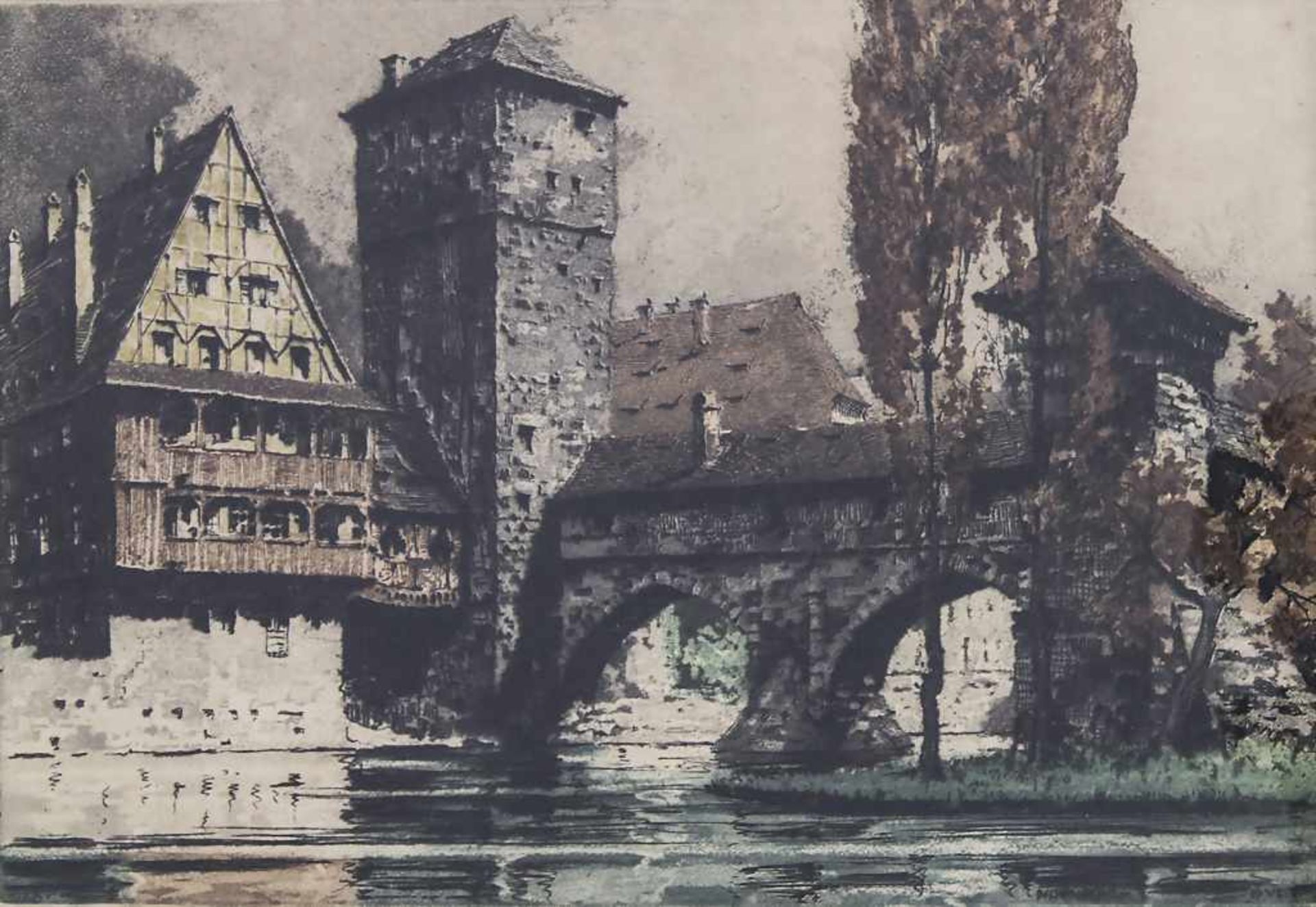 Rudolf Veit (1892-1979), 2 Ansichten Nürnbergs / 2 views of Nuremberg Technik: Farbradierungen auf - Bild 2 aus 4