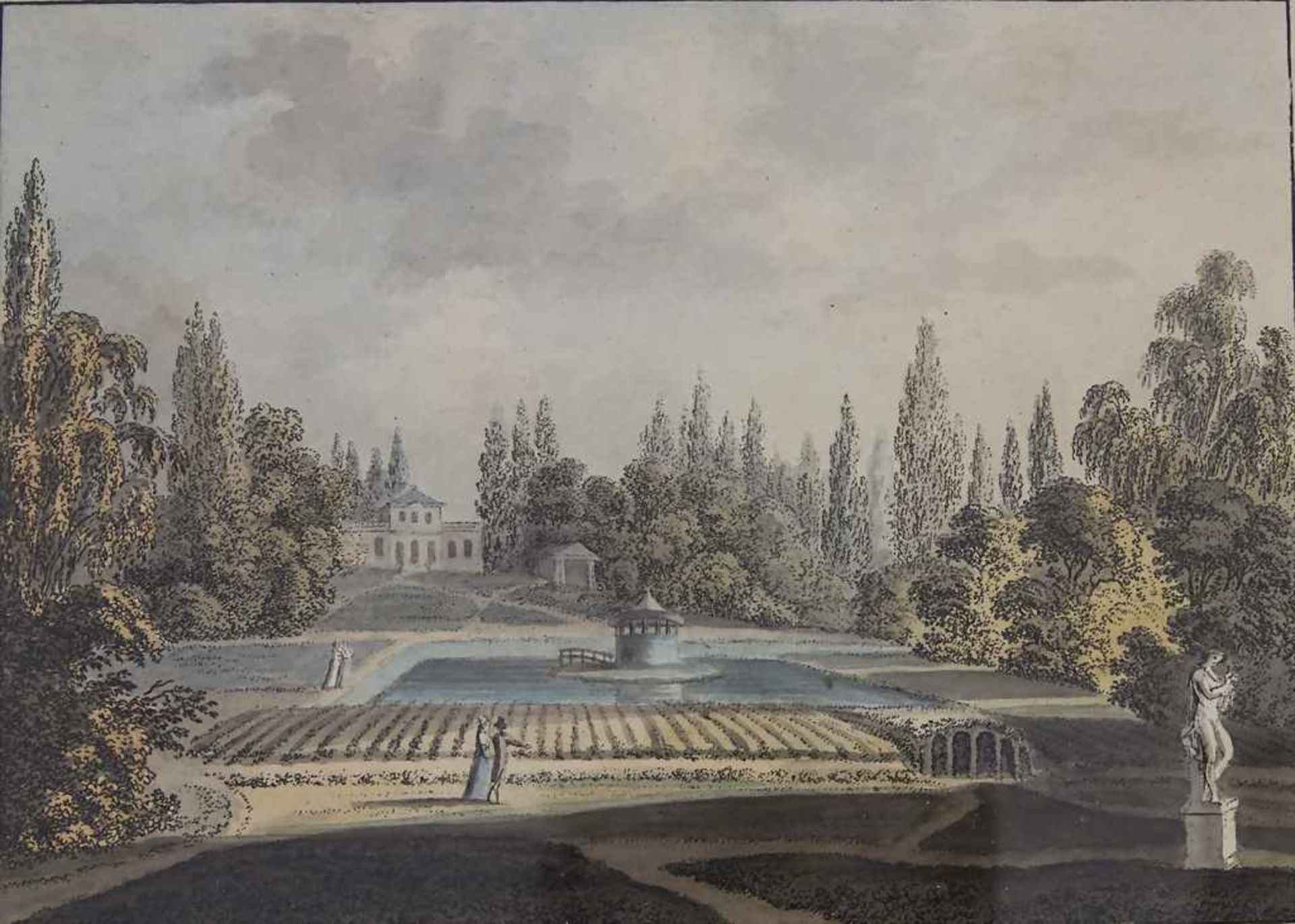 Christian August Günther (1824-?), 'Ansicht des Fürstlichen Gartens bey Bessungen' Technik: