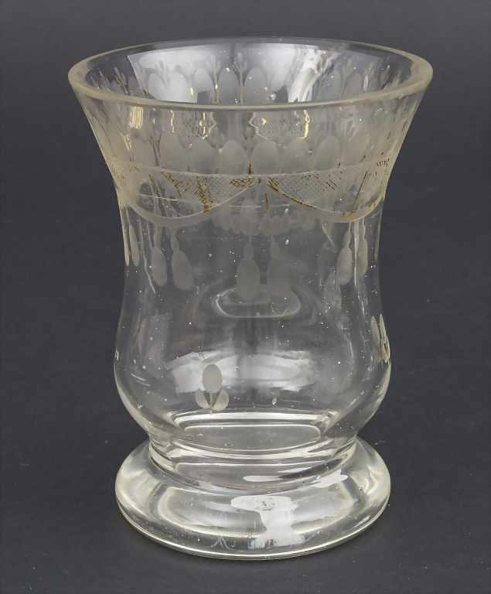 Konvolut 6 Gläser / A set of 6 glasses, 18./19. Jh. Darunter 1 Fußbecher mit Pferdedekor, 1 - Bild 2 aus 5