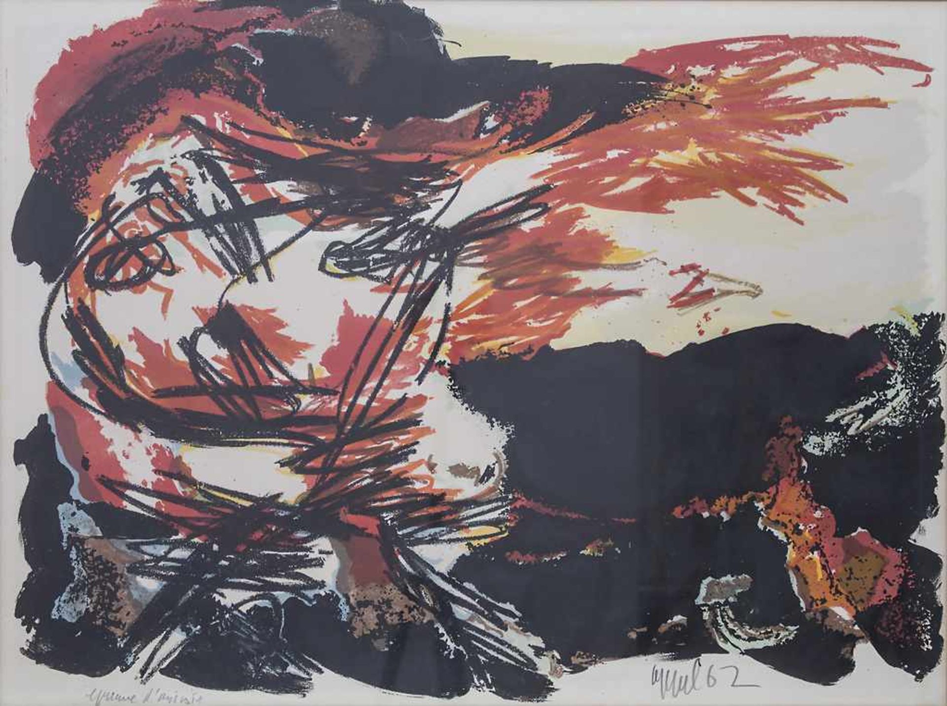 Karel Appel (1921-2006), 'Komposition' / 'A composition' Technik: Farblithografie auf Papier,