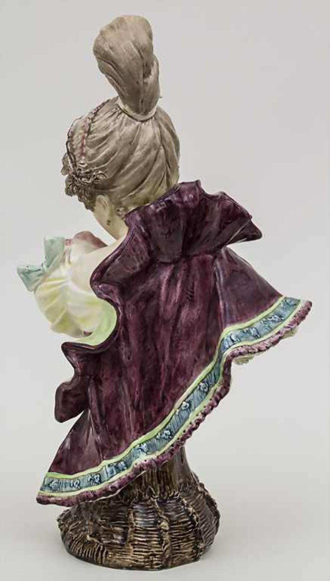 Keramikbüste 'Junge Dame' / A ceramic bust of a young lady, Ende 19. Jh. Material: Keramik, - Image 2 of 3