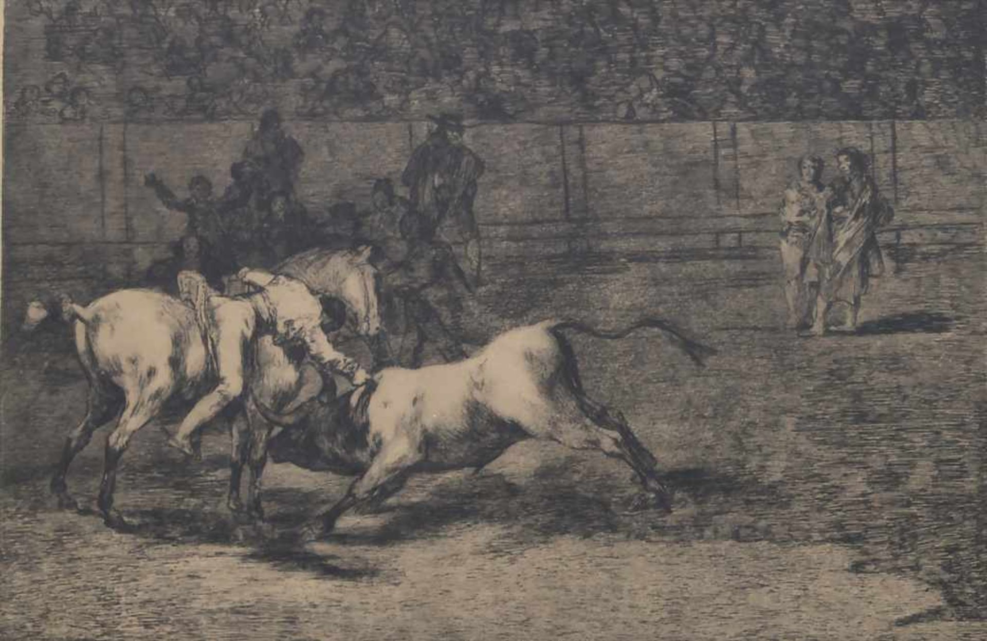 Francisco de Goya (1746-1828), 'Mariano Caballos tötet den Stier' / 'Mariano Caballos killing the