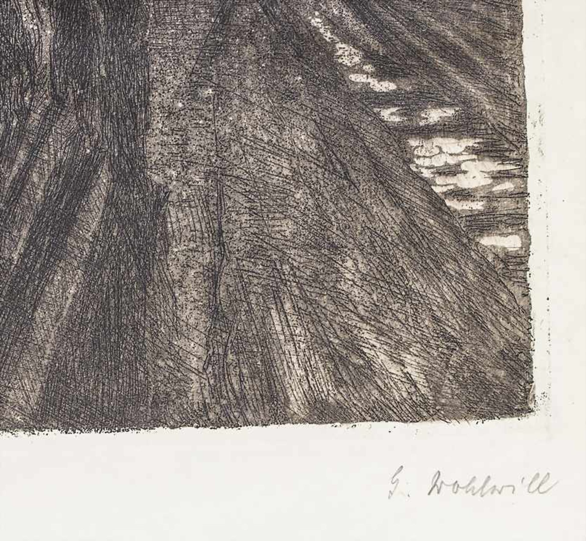 Gretchen Wohlwill (1878-1962), 'Johannesfeuer' / 'Midsummer fire' Technik: Radierung auf Paper, - Bild 3 aus 3