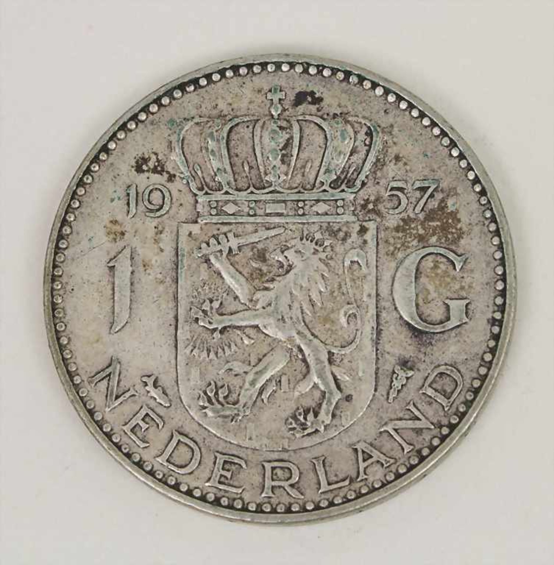 Ca. 207 1-Gulden-Münzen / Ca. 207 1-guilder coins, 1948 - 1965 Material: Silber, darunter die - Bild 3 aus 3