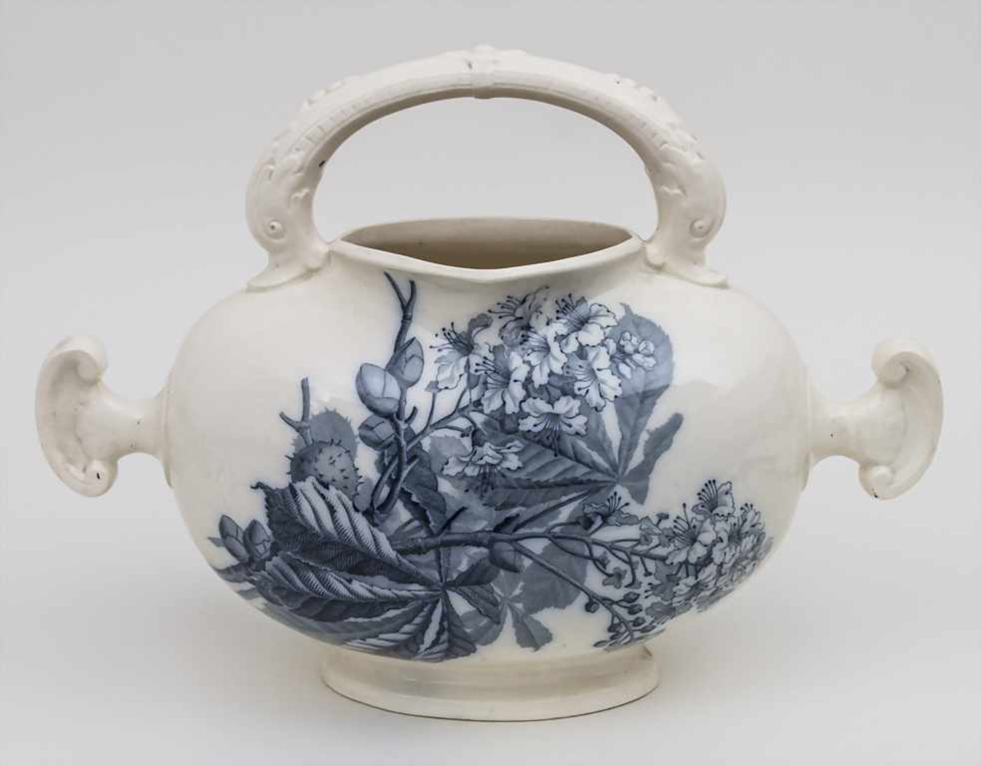 Wasserkrug / An ewer, Luneville, um 1900 Material: Keramik,Marke: blaue Manufakturmarke,Dekor: