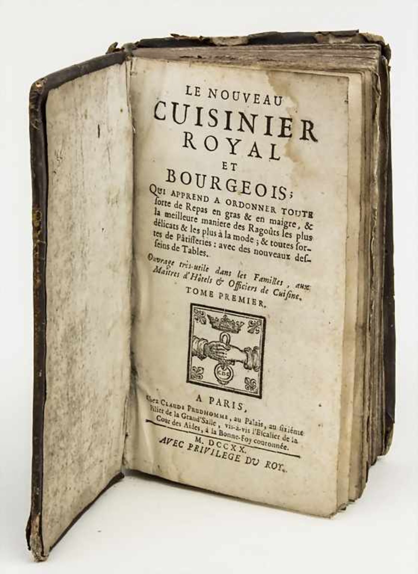 Kochbuch Band 1 'LE NOUVEAU CUISINIER ROYAL ET BOURGEOIS' / cookbook, 1st edition, François