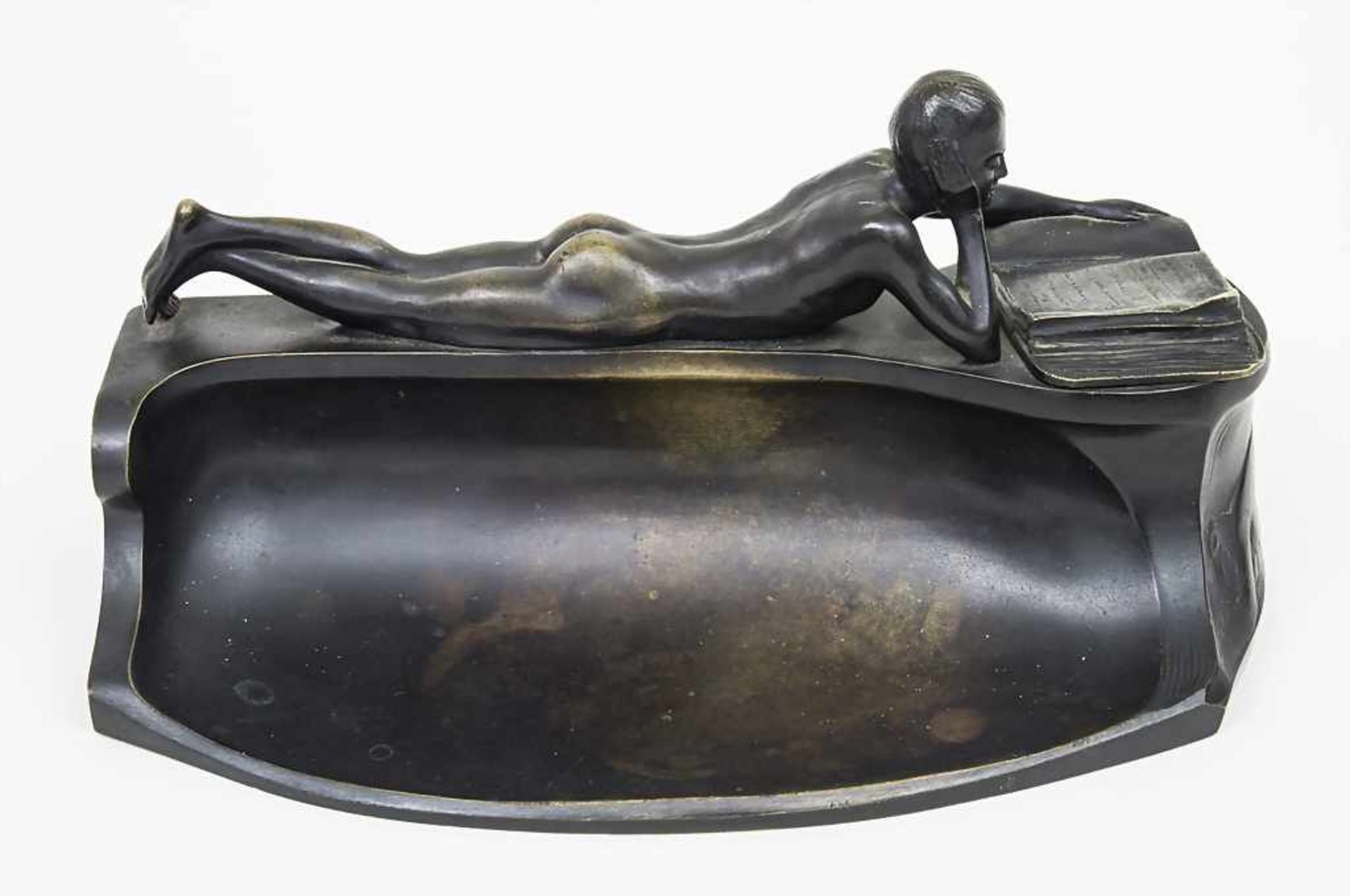 Jugendstil Tintenzeug / An ink set, Johan Eduard Dannhäuser, Berlin, um 1900 Material: Bronze - Bild 2 aus 7