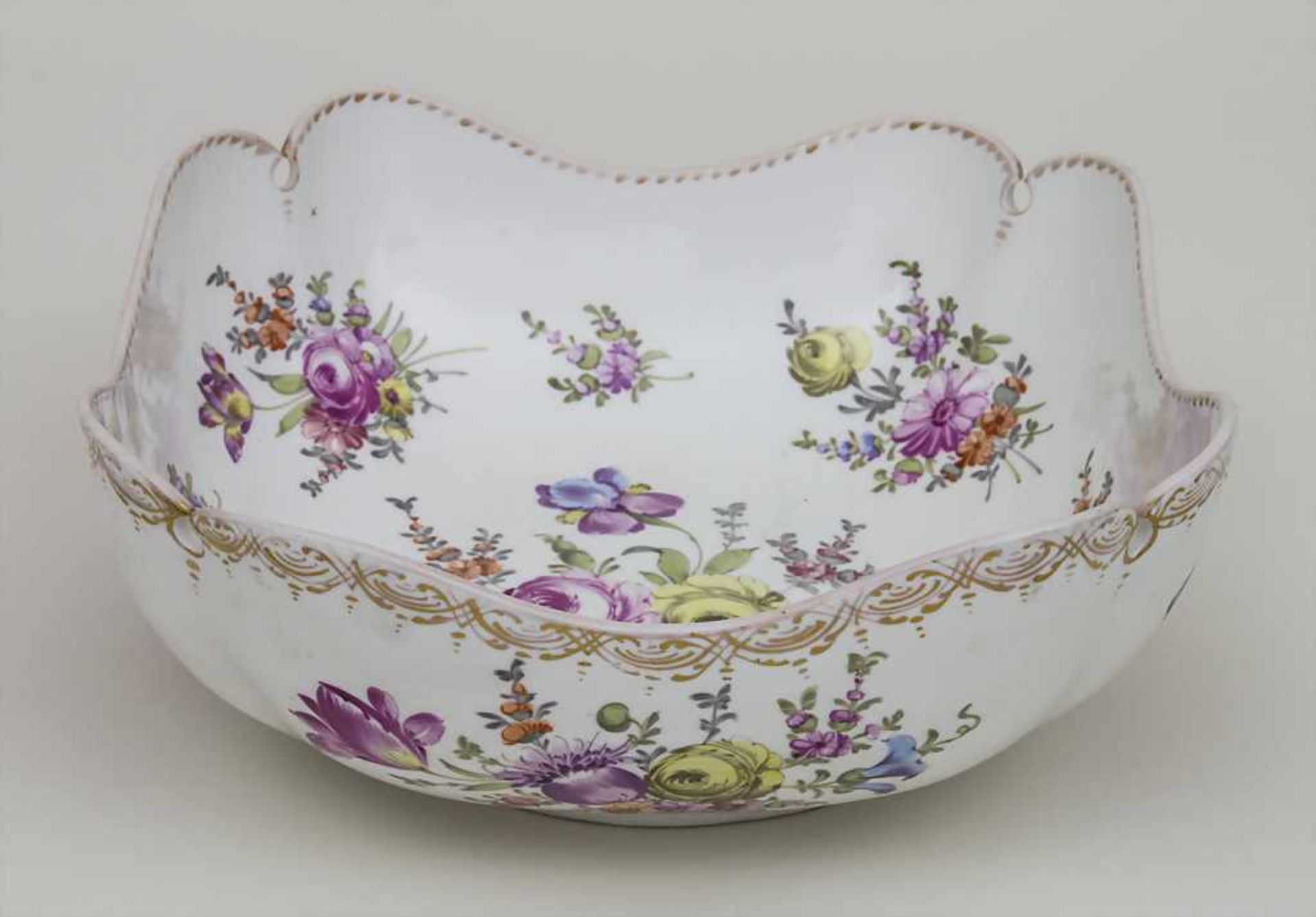 Schale mit Blumenmalerei / A bowl with flowers, Meissen, um 1860 Material: Porzellan, polychrom - Image 2 of 3