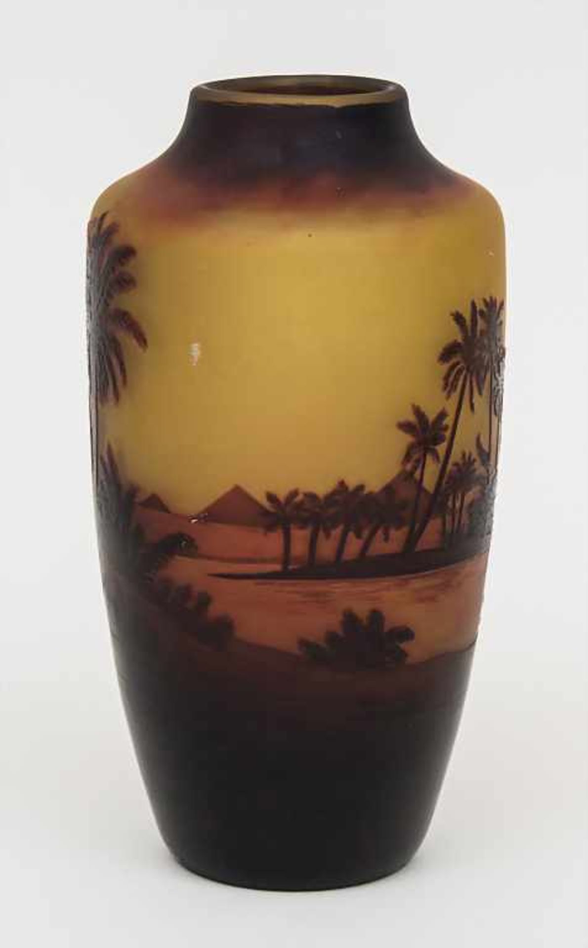 Jugendstil Vase mit Ägyptischer Nillandschaft / An Art Nouveau vase with Egyptian Nile landscape, - Bild 2 aus 5